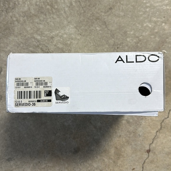 Aldo Servedio Wedges Platforms Sandals Heels Beige Size 6.5 PreOwned - Picture 7 of 7